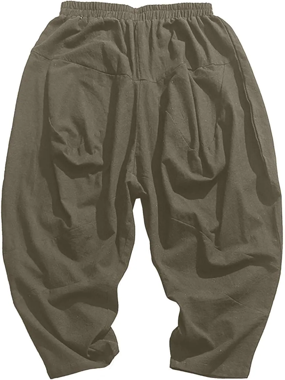 FZVYD Trousers for Men Mens Casual Elastic Drawstring Cargo Pants Lightweight Relaxed Fit Cotton Workout Sweatpants 2023