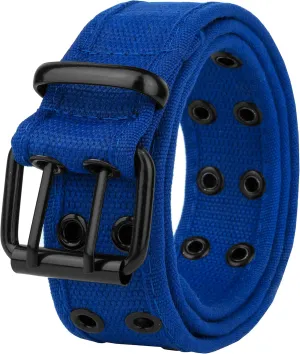 Gelante Canvas Double Grommet Hole Belt 12 Colors