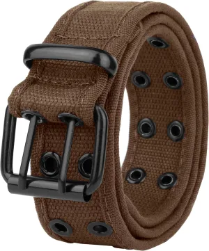 Gelante Canvas Double Grommet Hole Belt 12 Colors