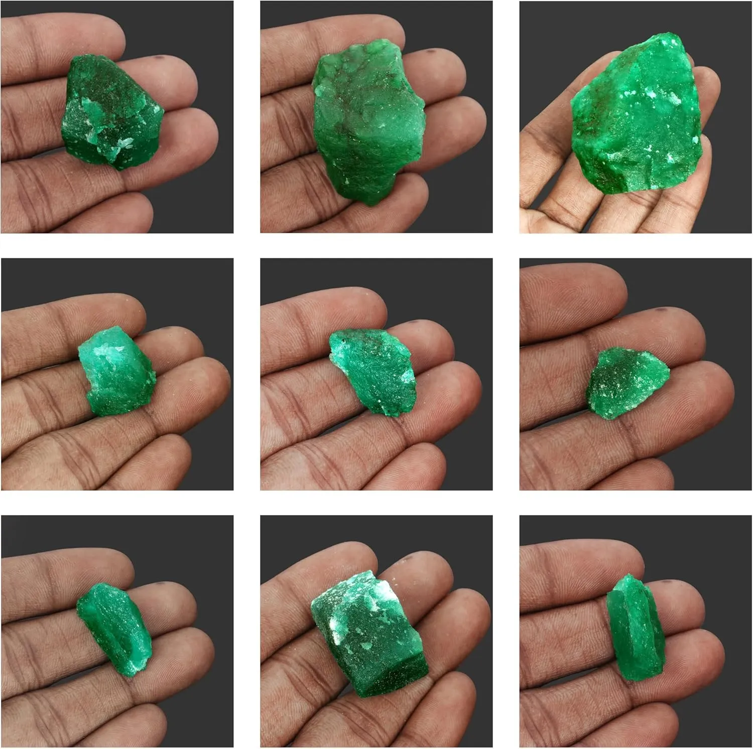 GEMHUB Loose Gemstones For Jewelry Making 10-980 Carat Raw Rough Green Emerald Natural Gemstone | Crystal And Healing Stones