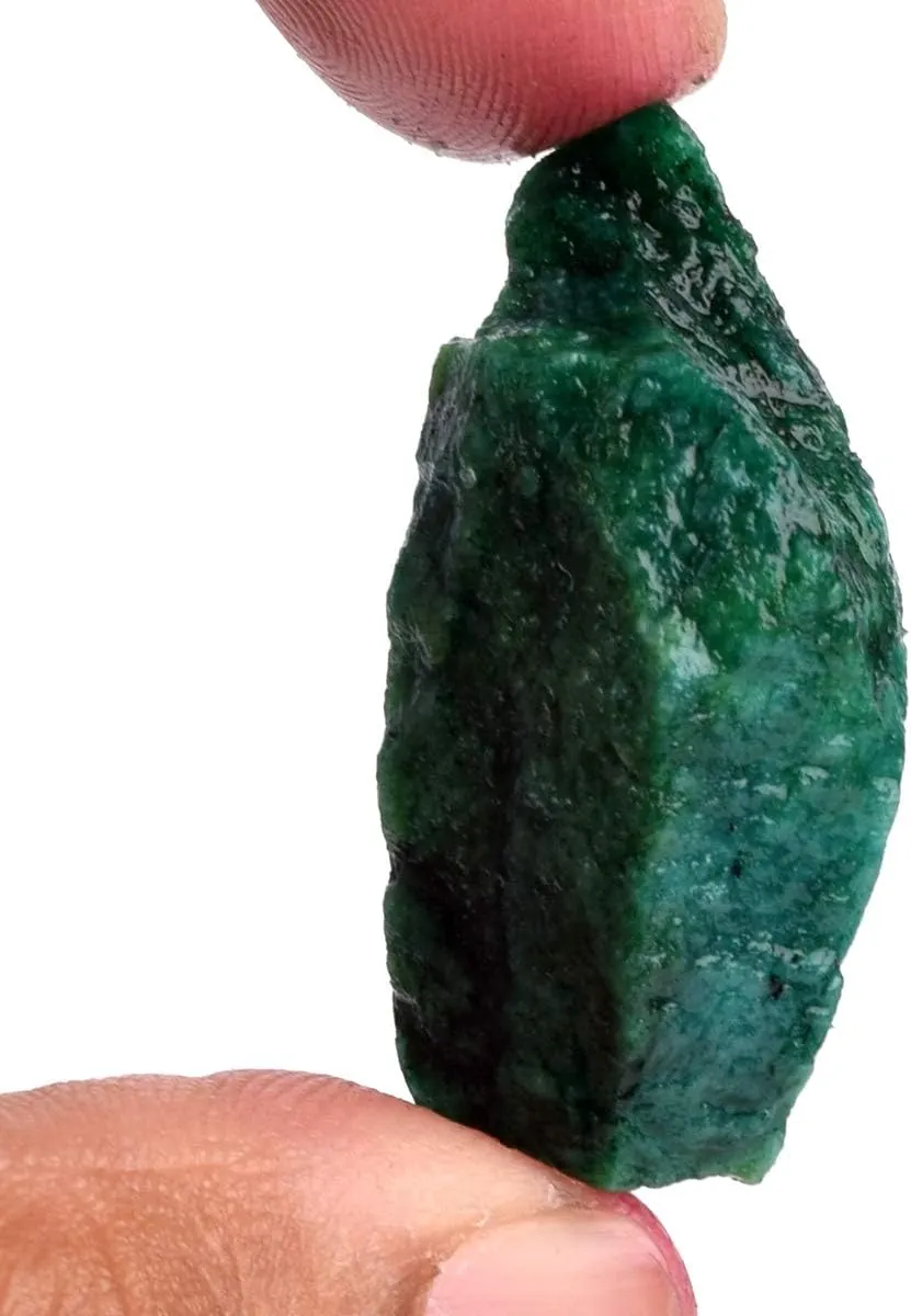 GEMHUB Loose Gemstones For Jewelry Making 10-980 Carat Raw Rough Green Emerald Natural Gemstone | Crystal And Healing Stones