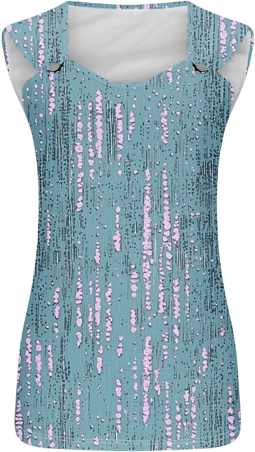 Generic Tank Tops for Women 2024 Dressy Casual Sleeveless T Shirts Loose Comfy Camisole Trendy Cute Blouses Ladies Summer Top