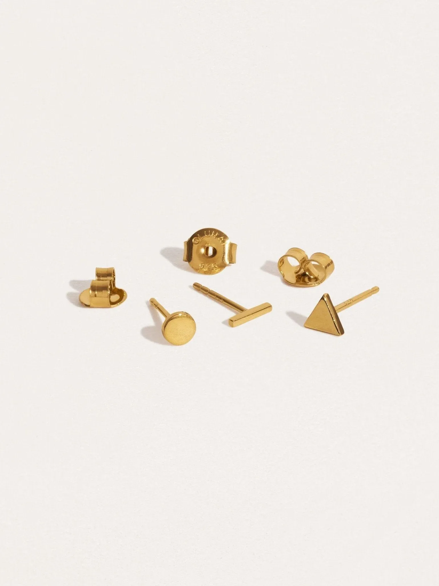 Geometric Trio of Stud Earrings