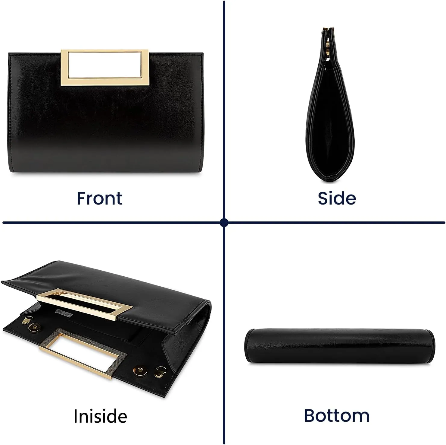 Gets Clutch Purses for Women PU Leather Evening Handbag for Formal Wedding Party Clutches Small Crossbody Bag with Chain