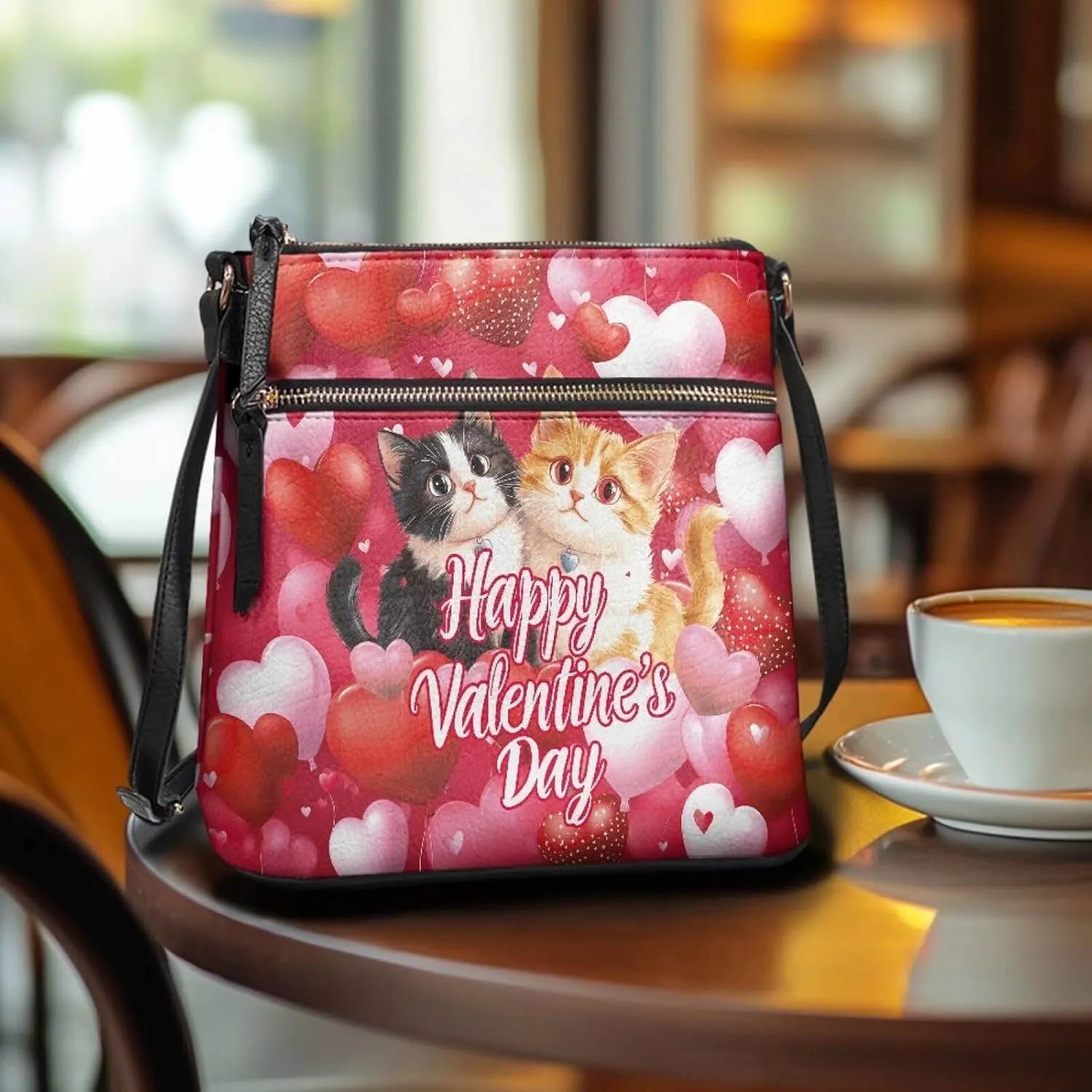 GIFTPUZZ Leather Shoulder Bag Work Totes for Women Purse Handbag with Back Zipper Pocket Large Crossbody Bag