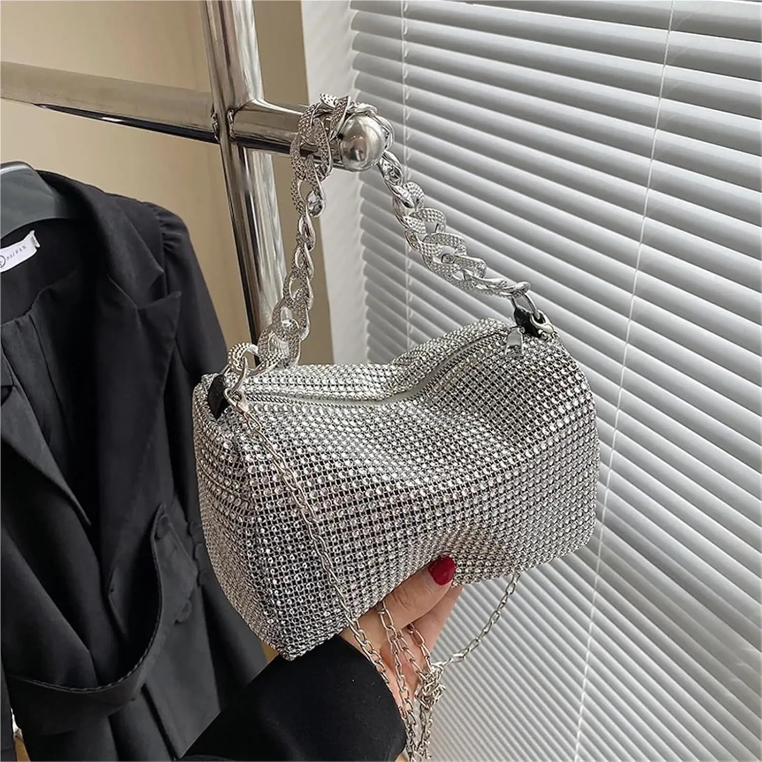 Glitter Rhinestone Evening Bag Shining Evening Clutches Handbag Party Purses For Wedding Party Prom