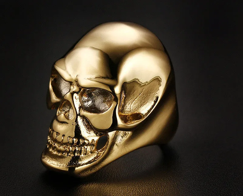 Gothic Men's Biker Titanium Steel Ring Fashion Black Skull Cool Man Finger Rings