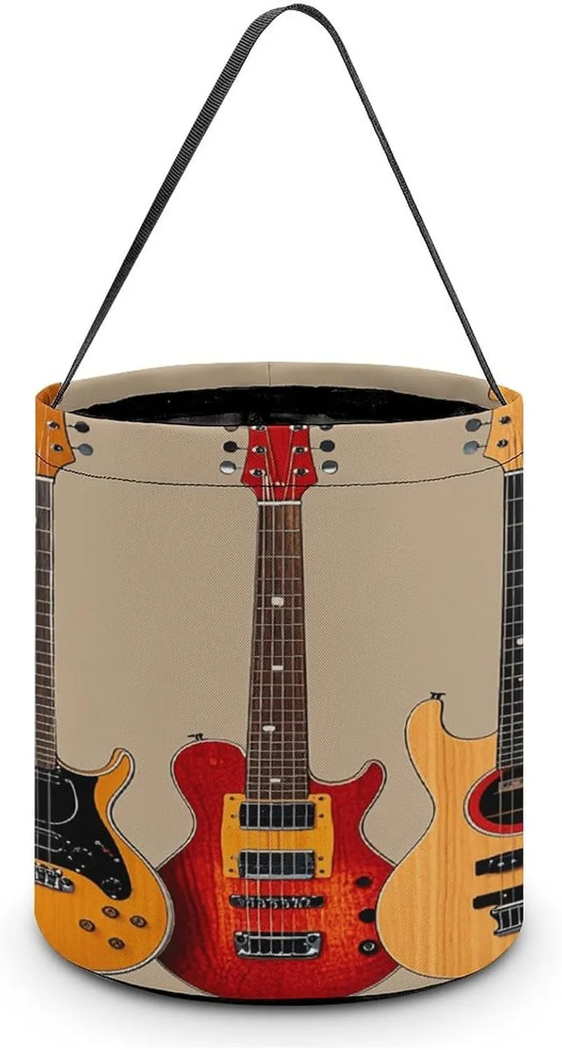 Guitars Standard Scale Halloween Tote Candy Bag Candy Basket Candy Bucket Gift Bag for Halloween Party