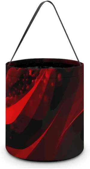Halloween Tote Candy Bag Black And Red Background Candy Basket Candy Bucket Halloween Party Favors for Kids