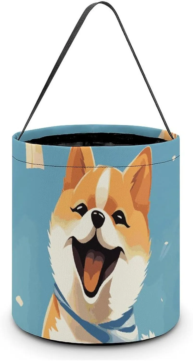Halloween Tote Candy Bag Cute Shiba Inu Candy Basket Candy Bucket Halloween Party Favors for Kids