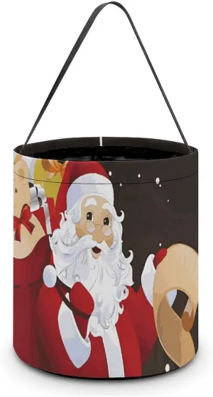 Halloween Tote Candy Bag Merry Christmas Candy Basket Candy Bucket Halloween Party Favors for Kids