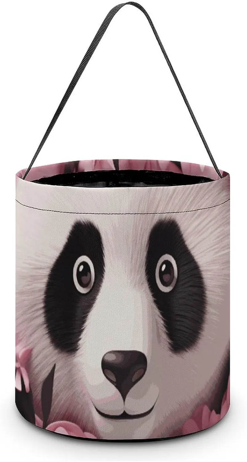 Halloween Tote Candy Bag Panda Candy Basket Candy Bucket Halloween Party Favors for Kids, style
