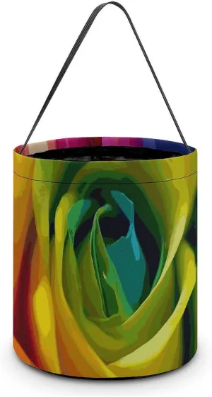 Halloween Tote Candy Bag Rainbow Flower Candy Basket Candy Bucket Halloween Party Favors for Kids