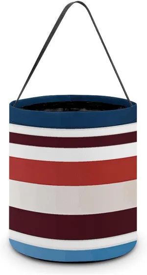 Halloween Tote Candy Bag Red Blue White Gray Stripes Candy Basket Candy Bucket Halloween Party Favors for Kids