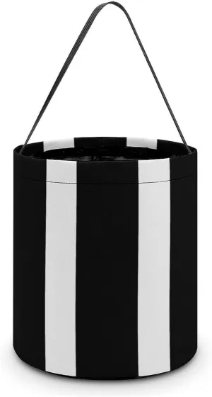 Halloween Tote Candy Bag Stripes Black White Candy Basket Candy Bucket Halloween Party Favors for Kids