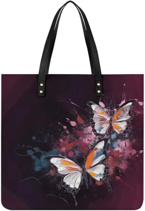 Handbags for WomenAbstract ButterflyTrendy Vegan Leather Hobo Handbags,Women's Soft Bucket Bag For Women - Ladies Handbags For Work, Travel, Casual Use,Birthday Gifts