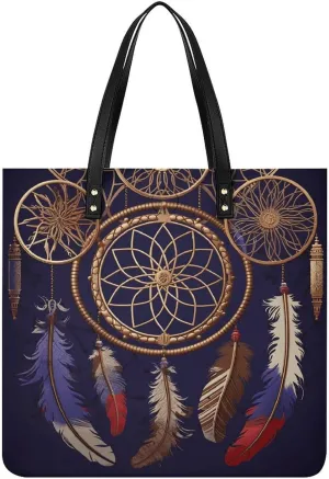 Handbags for WomenAmerican Dream CatcherTrendy Vegan Leather Hobo Handbags,Women's Soft Bucket Bag For Women - Ladies Handbags For Work, Travel, Casual Use,Birthday Gifts