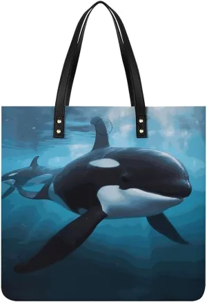 Handbags for WomenKiller WhaleTrendy Vegan Leather Hobo Handbags,Women's Soft Bucket Bag For Women - Ladies Handbags For Work, Travel, Casual Use,Birthday Gifts