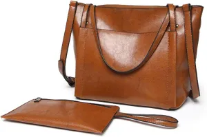 Handbags for Womens Top-Handle Hobo Purse Roomy Casual Shoulder Bags PU Totes Satchel Purses, One Color, One Size