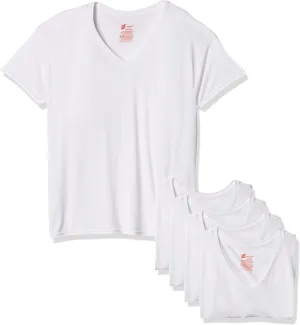 Hanes Men's Comfort Blend 6-Pack V-Neck T-Shirts (White