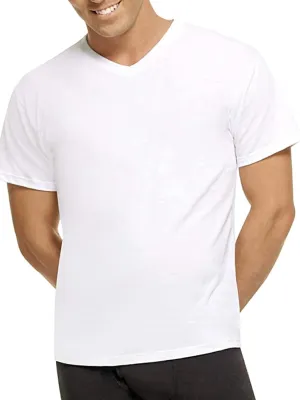 Hanes Men's Comfort Blend 6-Pack V-Neck T-Shirts (White