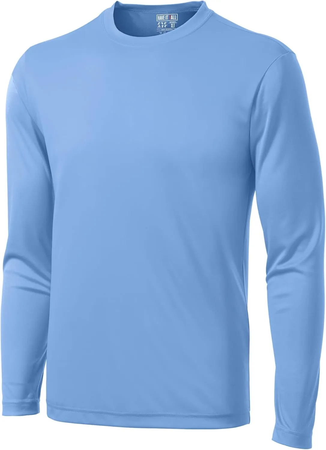 Have It Tall Men's Athletic Workout Quick Dry Long Sleeve T-Shirts