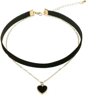 Heart Necklace, Red Heart Choker Necklace for Women as Birthday Day Gifts for Her, Black Velvet Necklace Black Vintage Choker as Heart Jewelry for Aniversario Gift