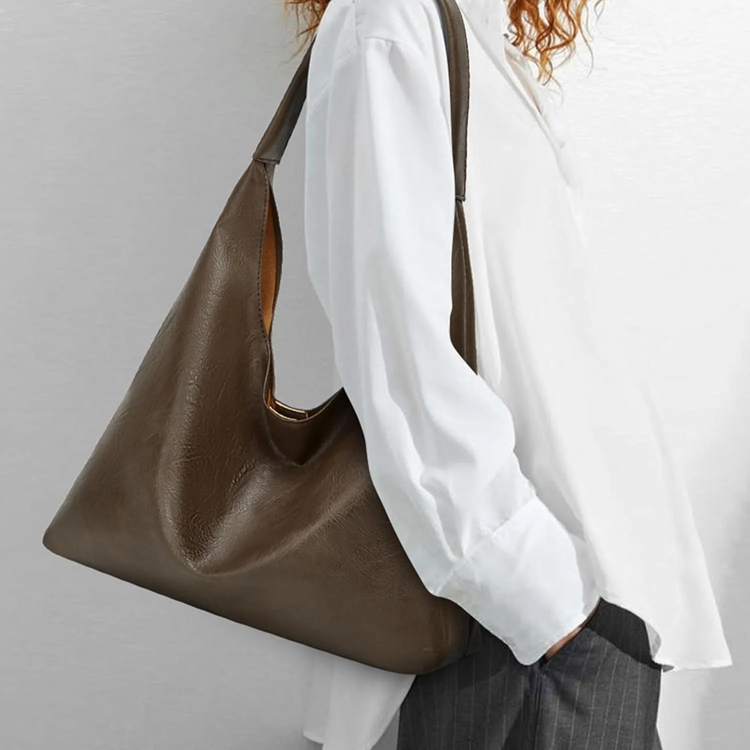 Hobo Bag Purses for Women Shoulder Bag Soft Vegan Crossbody Underarm Handbag Y2K Hobo Bag Commuting Bag