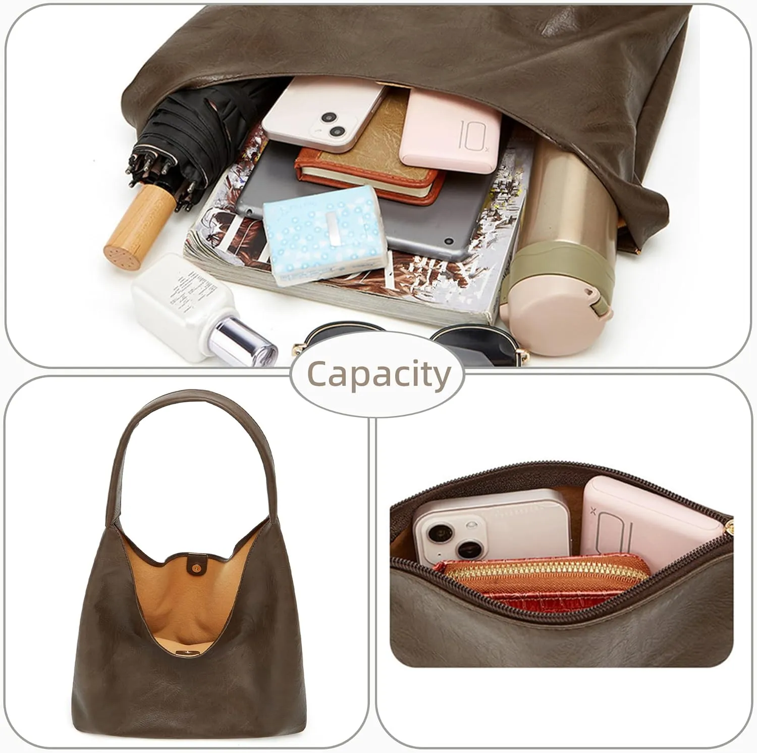 Hobo Bag Purses for Women Shoulder Bag Soft Vegan Crossbody Underarm Handbag Y2K Hobo Bag Commuting Bag