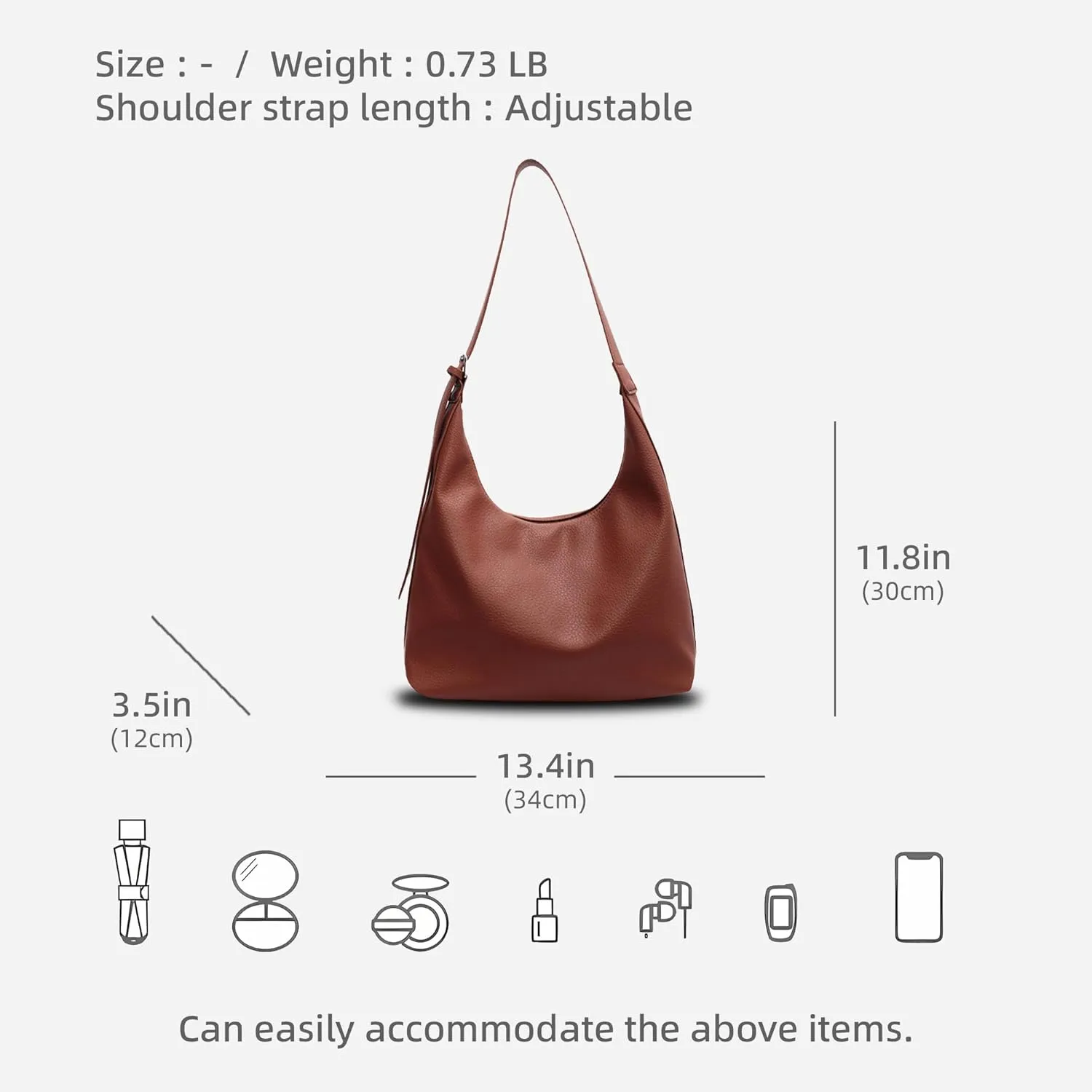 Hobo Bags for Women Soft PU Leather Shoulder Handbag Adjustable Strap Large Shoulder Purses and Handbags