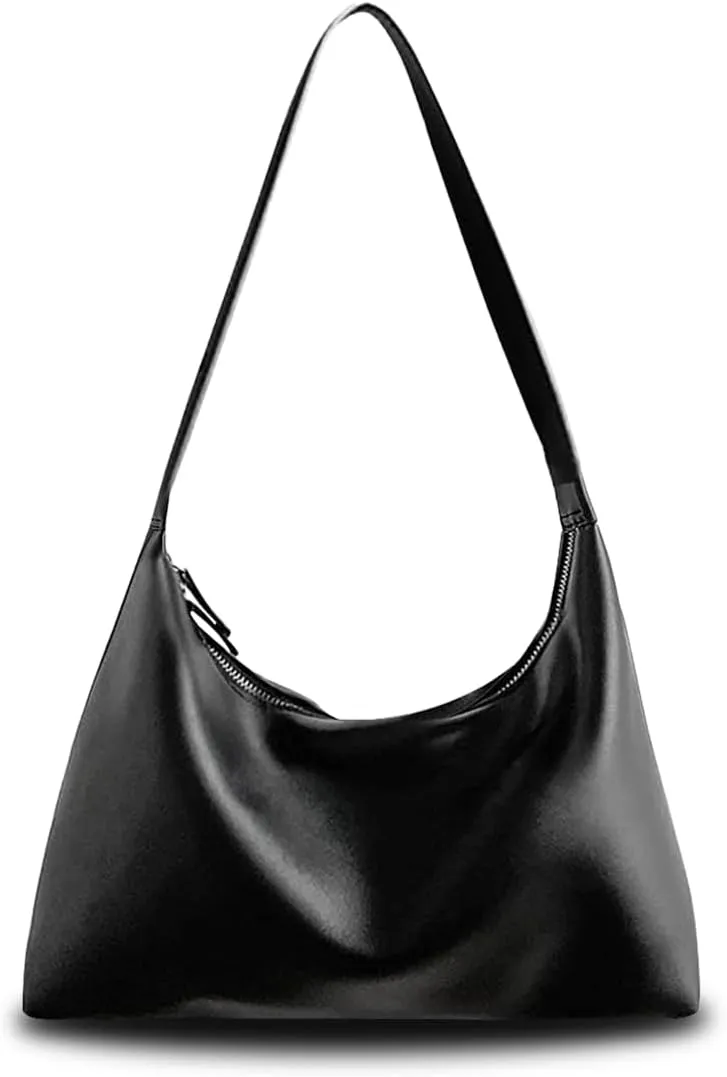 Hobo Bags for Women Vintage Soft PU Leather Shoulder Handbag Leather Shoulder Bag Female Underarm Bag