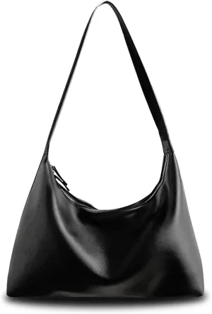 Hobo Bags for Women Vintage Soft PU Leather Shoulder Handbag Leather Shoulder Bag Female Underarm Bag