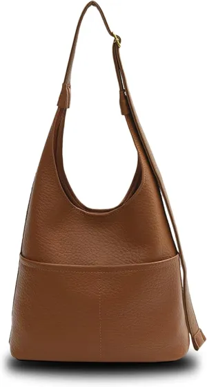 Hobo Bags Soft Leather Shoulder Bag for Women Large Capacity Crossbody Bag with Adjustable Strap Shoulder Handbag