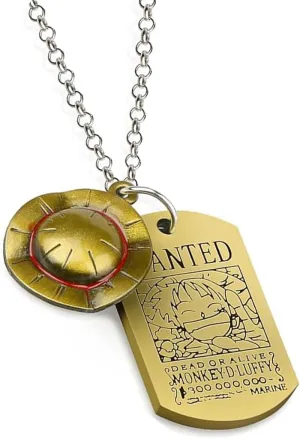 Hot Japan Anime One Piece Luffy Skeleton Pendant Necklace The Straw Hat Pirates Rope Chain Pendant Necklace Cosplay