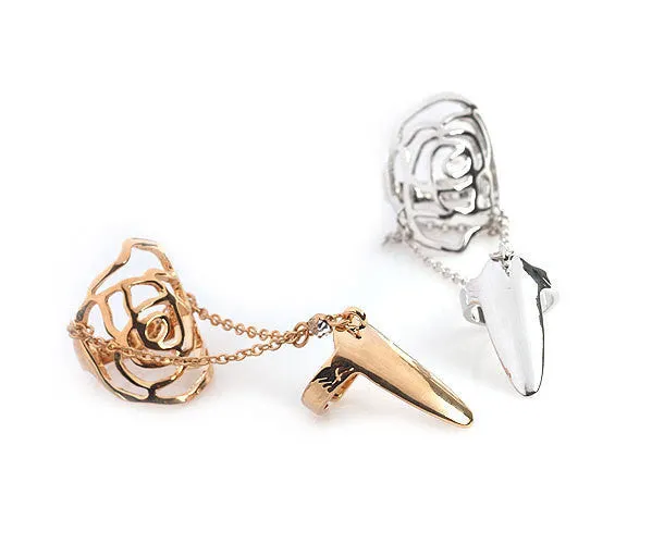 Hot Sell Beautiful Elegant Sparkling Alloy Nail Rings For Women and girls