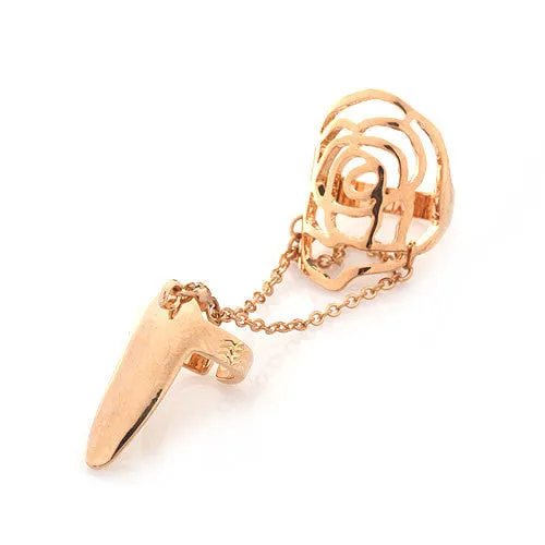 Hot Sell Beautiful Elegant Sparkling Alloy Nail Rings For Women and girls