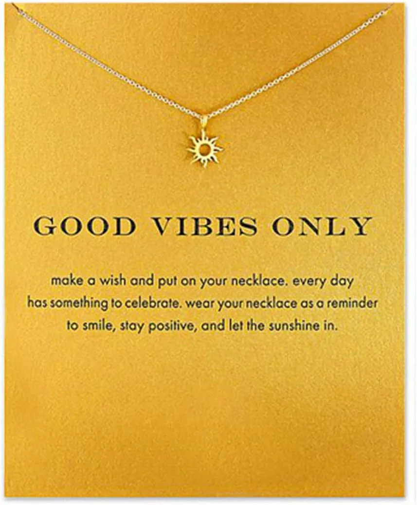 Hundred River Friendship Anchor Compass Necklace Good Luck Elephant Pendant Chain Necklace with Message Card