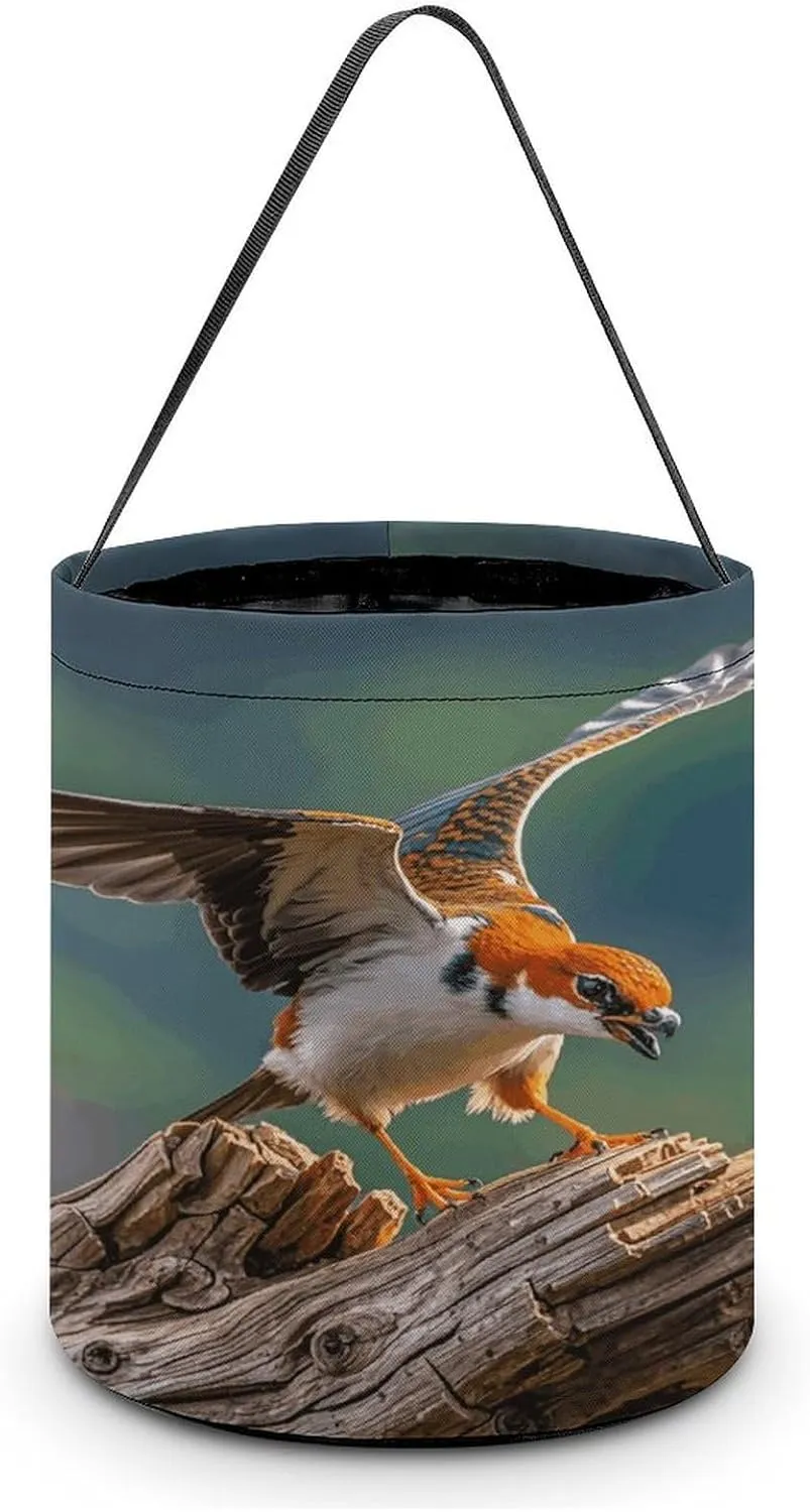 Hunting Flying Wild Halloween Tote Candy Bag Candy Basket Candy Bucket Gift Bag for Halloween Party