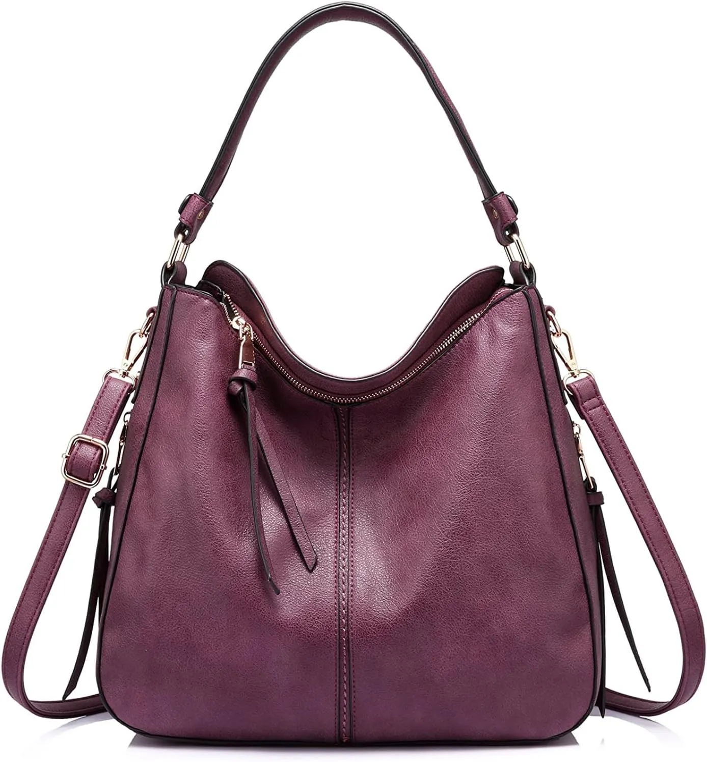 INOVERA Faux Leather Women Handbags Shoulder Hobo Bag Purse With Long Strap
