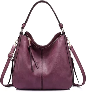 INOVERA Faux Leather Women Handbags Shoulder Hobo Bag Purse With Long Strap