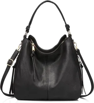 INOVERA Faux Leather Women Handbags Shoulder Hobo Bag Purse With Long Strap