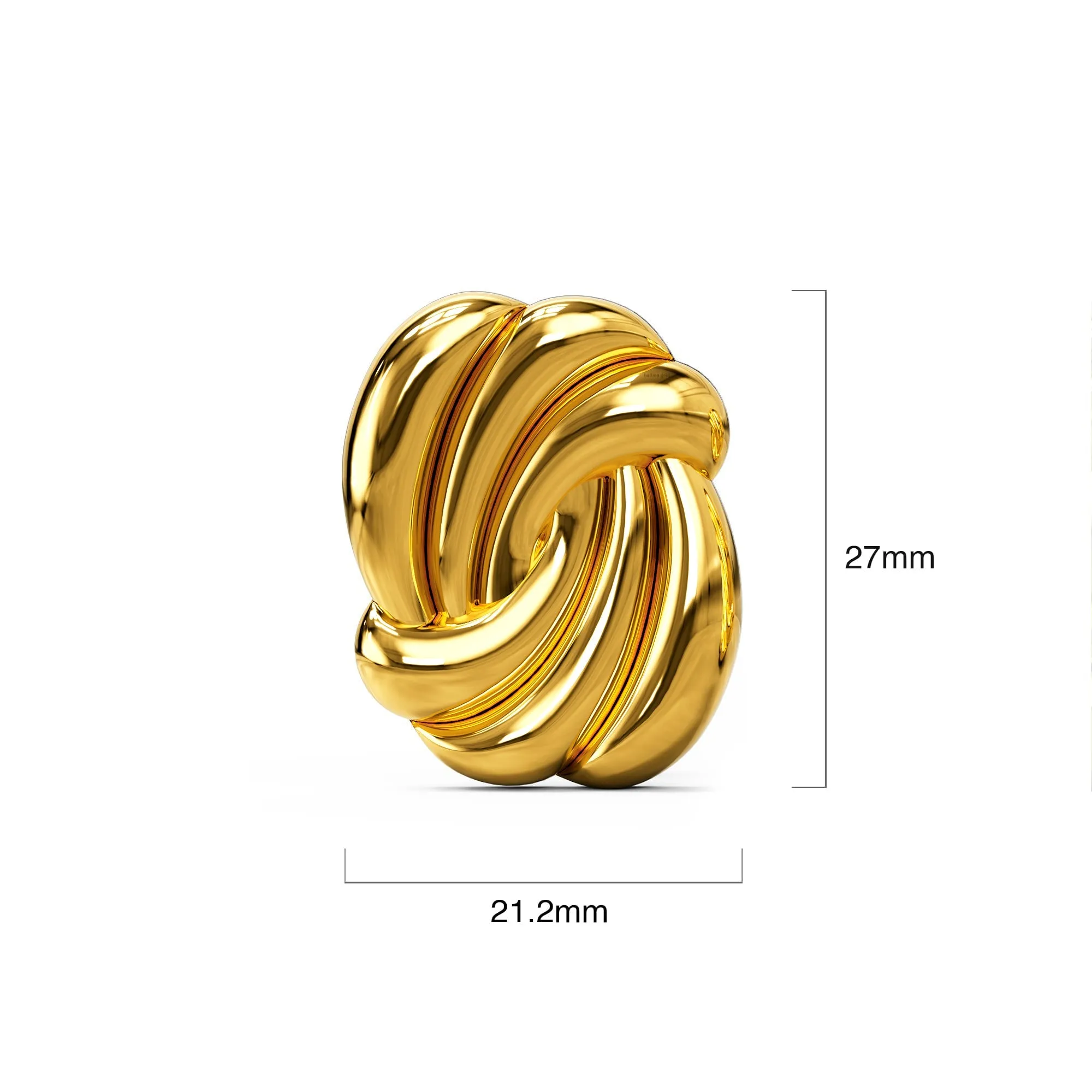 Intertwined Gold layered Stud Earrings