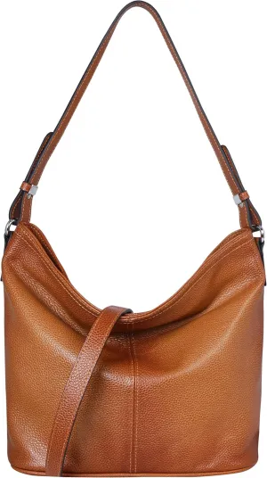 Iswee Genuine Leather Shoulder Bags Purse Totes Shoulder Bag for Women Bucket Crossbody Bag Casual Shoulder Handbag