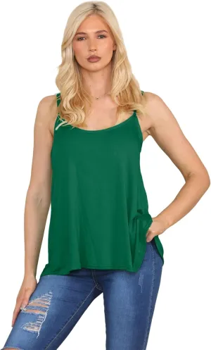 Janisramone Vest for Women | New Plain Stretchy Sleeveless Camisole Summer Tank Tops Women | Ideal Womens Summer Tops