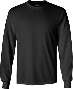 Joe's USA Men's Long Sleeve Heavyweight Cotton T-Shirts in Regular, Big & Tall