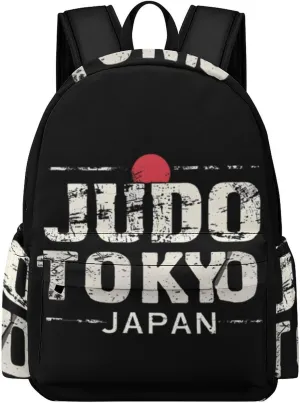 Judo Tokyo Japan Travel Hiking Laptop Backpack for Men Women Camping Gym Backpacks Casual Bag