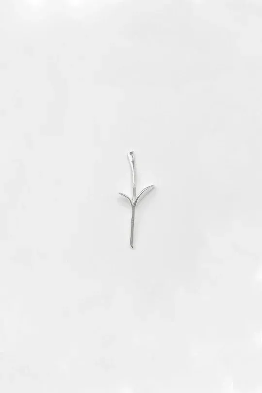 Kara Yoo Flora Studs   Stem Earrings (Silver)