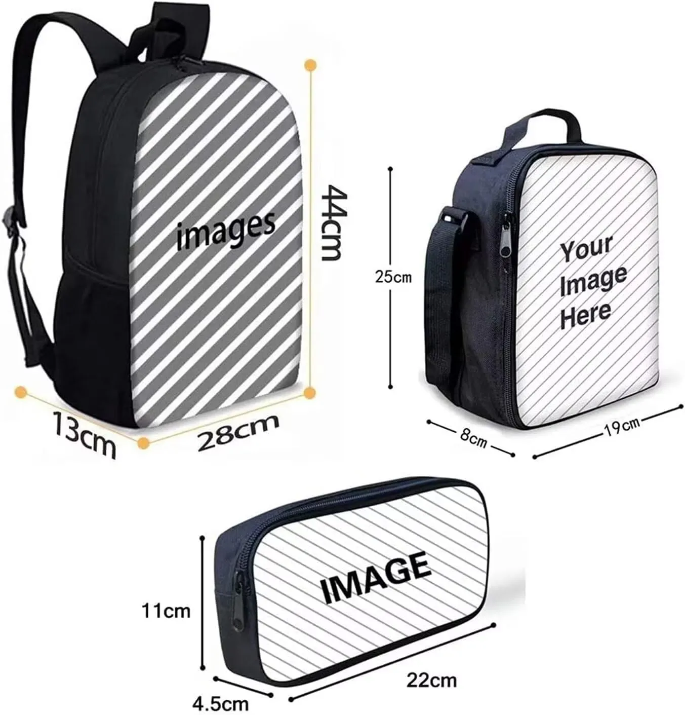 KEIAHUAN Boho Hummingbird Pattern Children School Backpack Satchel Backapck School Bag Storage for Elementary School with Lunch Bag Pencil Holder