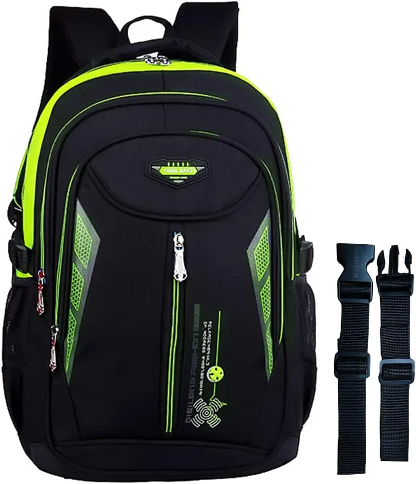 Kids Backpack,Boys Bookbag for Elementary Middle School,Color Blocking Student Bag,Sturdy Travel Daypack