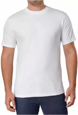 Kirkland Signature Kirkland Men's Crew Neck White T-Shirts Pack of 6, White, Medium